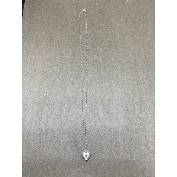 Sterling Silver 925 18” necklace with Heart locket - Picture 2 of 5